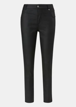 Ankle Jeans / Regular Fit / Mid Rise / Slim Leg / Coating-Comma Fashion