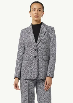 Antaillierter Blazer aus Jacquard-Comma Online