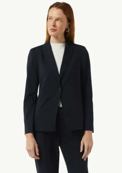 Antaillierter Blazer mit dezentem Gitzergarn-Comma Discount