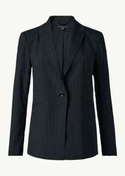 Antaillierter Blazer mit dezentem Gitzergarn-Comma Discount