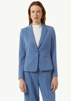 Antaillierter Kurzblazer mit Reverskragen-Comma Fashion