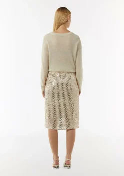 Antaillierter Mesh-Rock mit Jerseyfutter-Comma Online