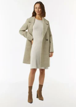 Antailliertes Strickkleid mit seitlichen Rippdetails-Comma Online