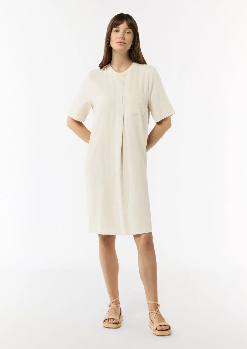 Ausgestelltes T-Shirt-Kleid aus Modal-Comma Outlet