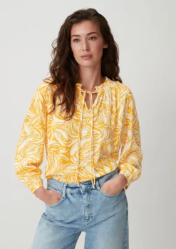 Baumwollbluse aus Crêpe-Comma Fashion