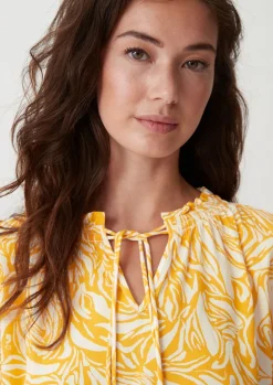 Baumwollbluse aus Crêpe-Comma Fashion