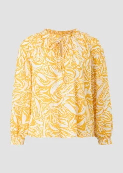 Baumwollbluse aus Crêpe-Comma Fashion