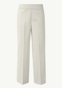Baumwoll-Hose mit seitlichem Reißverschluss und Semi-Wide-Leg-Comma Sale
