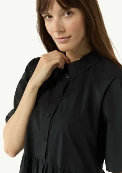 Baumwoll-Kleid mit Hemdkragen und Knopfleiste-Comma Sale