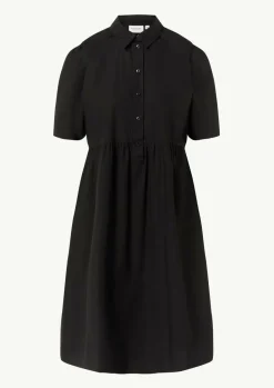 Baumwoll-Kleid mit Hemdkragen und Knopfleiste-Comma Sale