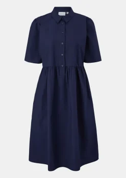 Baumwollkleid mit Hemdkragen-Comma Clearance