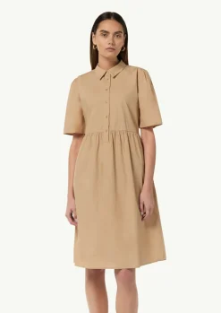 Baumwollkleid mit Hemdkragen-Comma Clearance