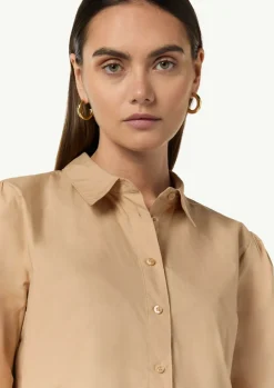 Baumwollkleid mit Hemdkragen-Comma Clearance