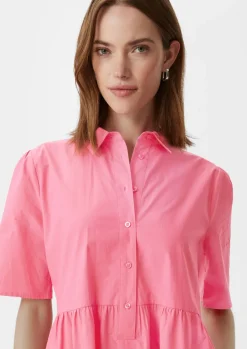 Baumwollkleid mit Hemdkragen-Comma Outlet