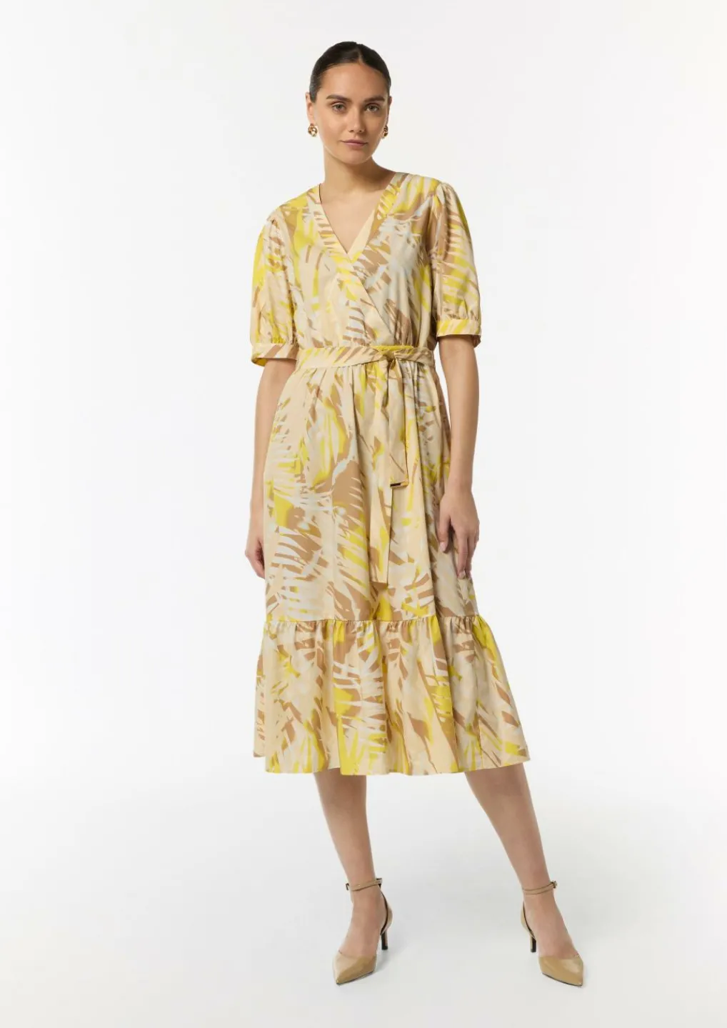 Baumwoll-Kleid mit Puff-Ärmeln-Comma Hot