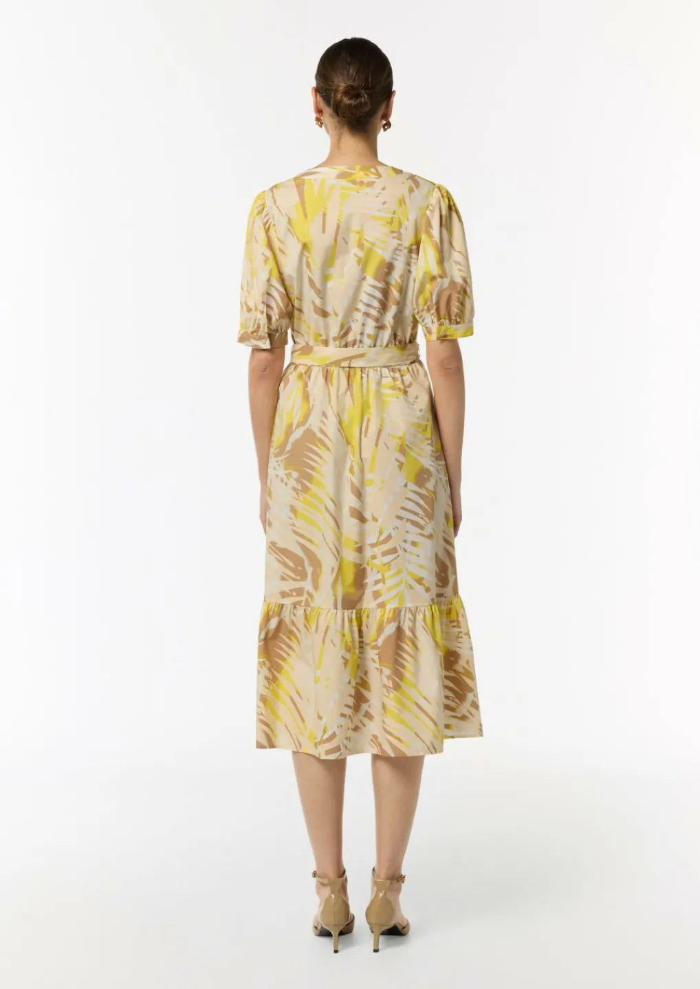 Baumwoll-Kleid mit Puff-Ärmeln-Comma Hot