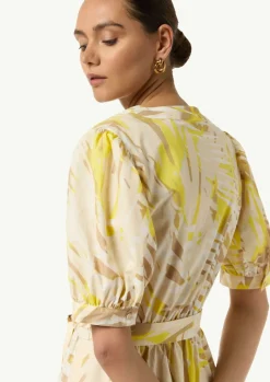 Baumwoll-Kleid mit Puff-Ärmeln-Comma Hot
