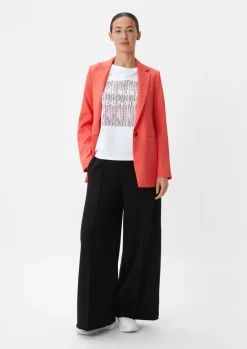 Baumwollshirt mit gummiertem Frontprint-Comma Discount