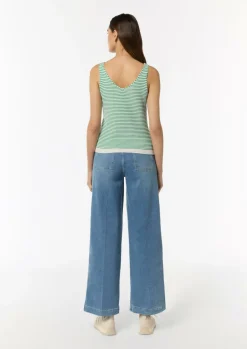 Baumwoll-Stricktop im Slim Fit-Comma Clearance