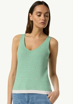Baumwoll-Stricktop im Slim Fit-Comma Clearance