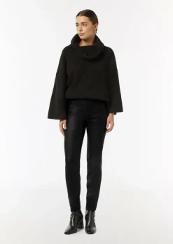 Beschichtete Hose im Skinny Fit-Comma Sale