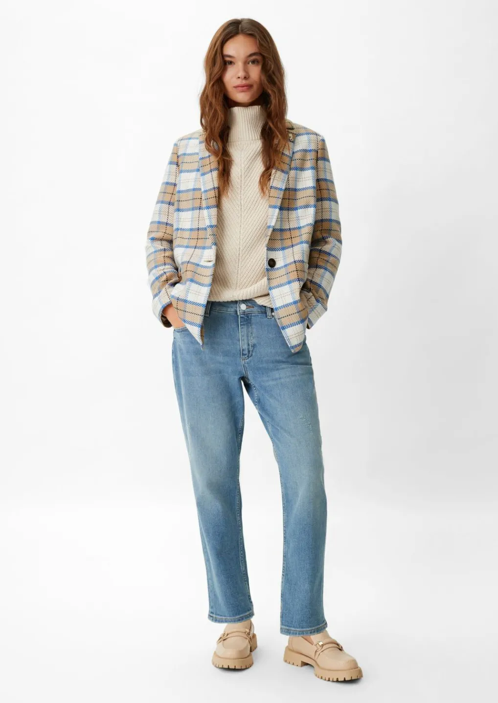 Blazer mit Karomuster-Comma Fashion
