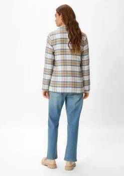 Blazer mit Karomuster-Comma Fashion