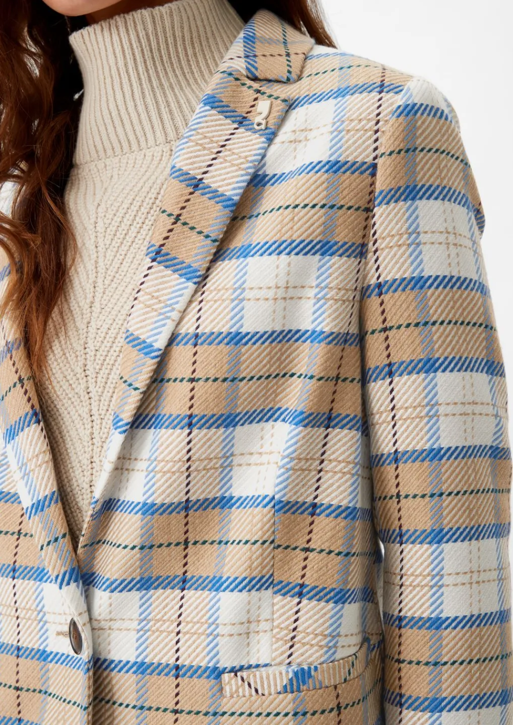 Blazer mit Karomuster-Comma Fashion