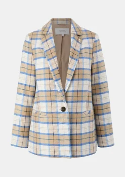 Blazer mit Karomuster-Comma Fashion