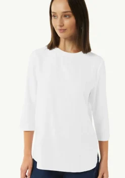 Bluse aus Jacquard mit T-Shirt-Ausschnitt-Comma Sale