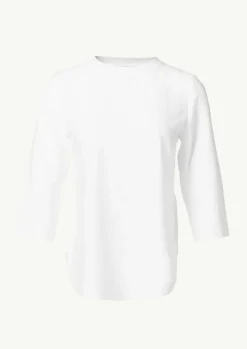 Bluse aus Jacquard mit T-Shirt-Ausschnitt-Comma Sale