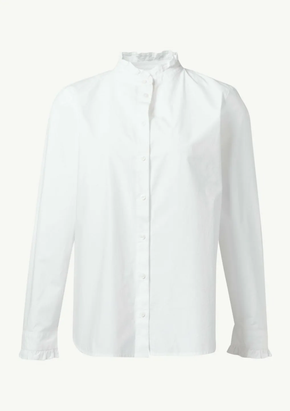 Bluse aus Popeline mit Rüschen-Details-Comma Sale