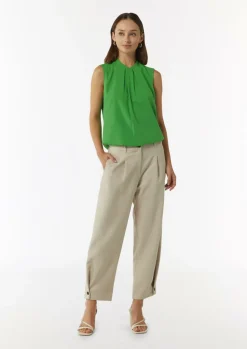 Bluse aus Viskose-Crêpe mit Faltendetails-Comma Discount