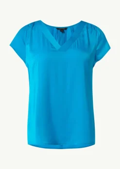 Bluse aus Viskosemix mit Faltendetail-Comma Sale