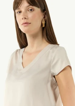 Bluse aus Viskosemix mit Faltendetail-Comma Discount