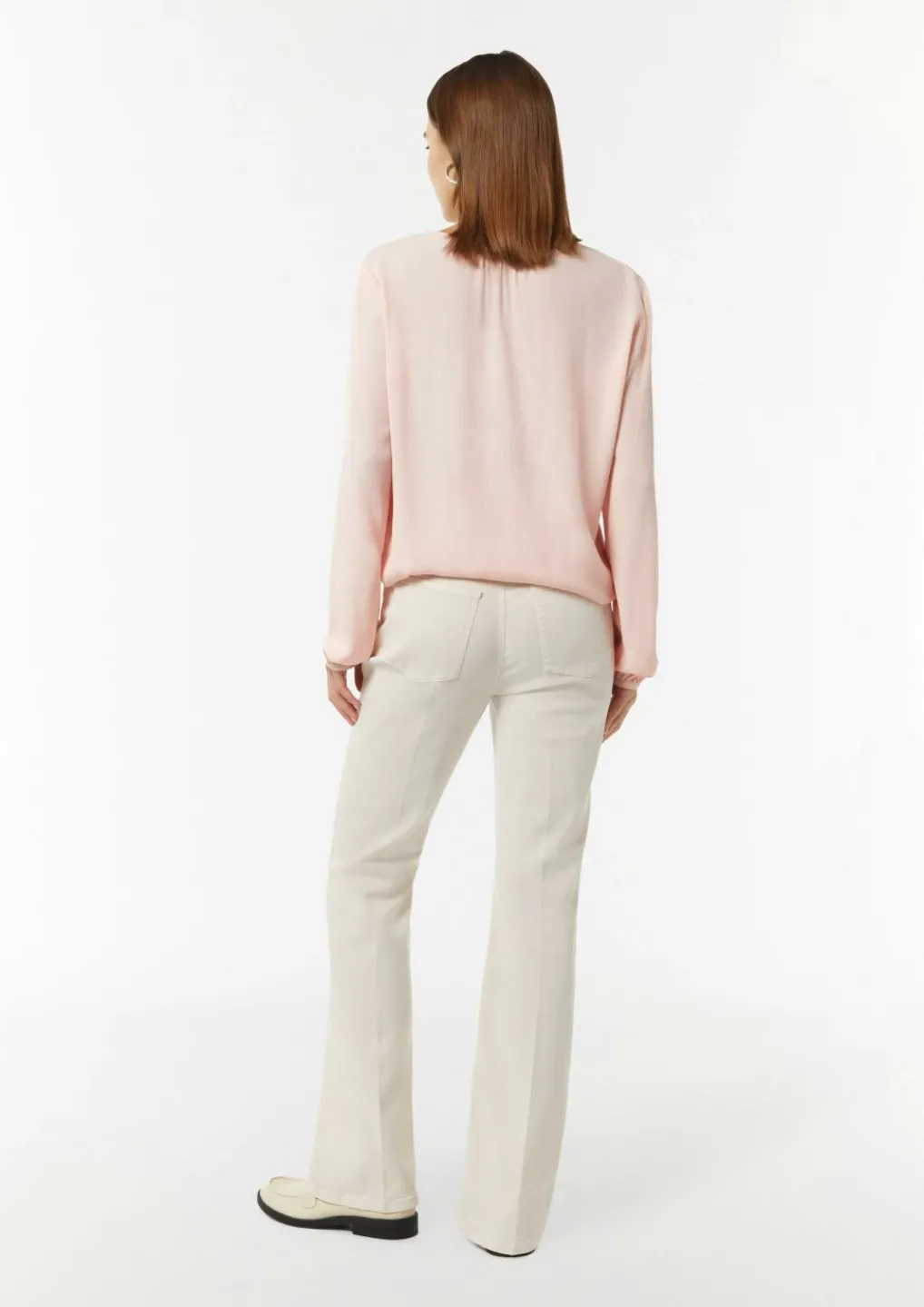 Bluse in Crêpe-Optik mit gerafftem Saum-Comma Online