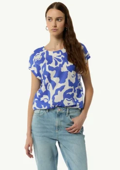 Bluse mit All-over-Print-Comma Sale
