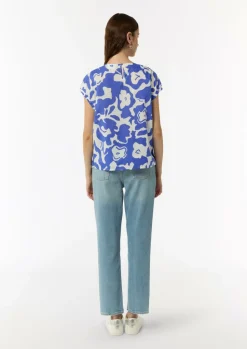 Bluse mit All-over-Print-Comma Sale