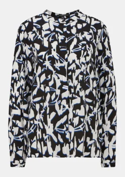 Bluse mit All-over-Print-Comma Fashion