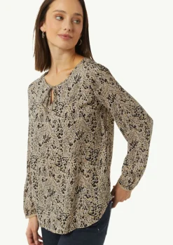 Bluse mit Bindeband-Comma Online