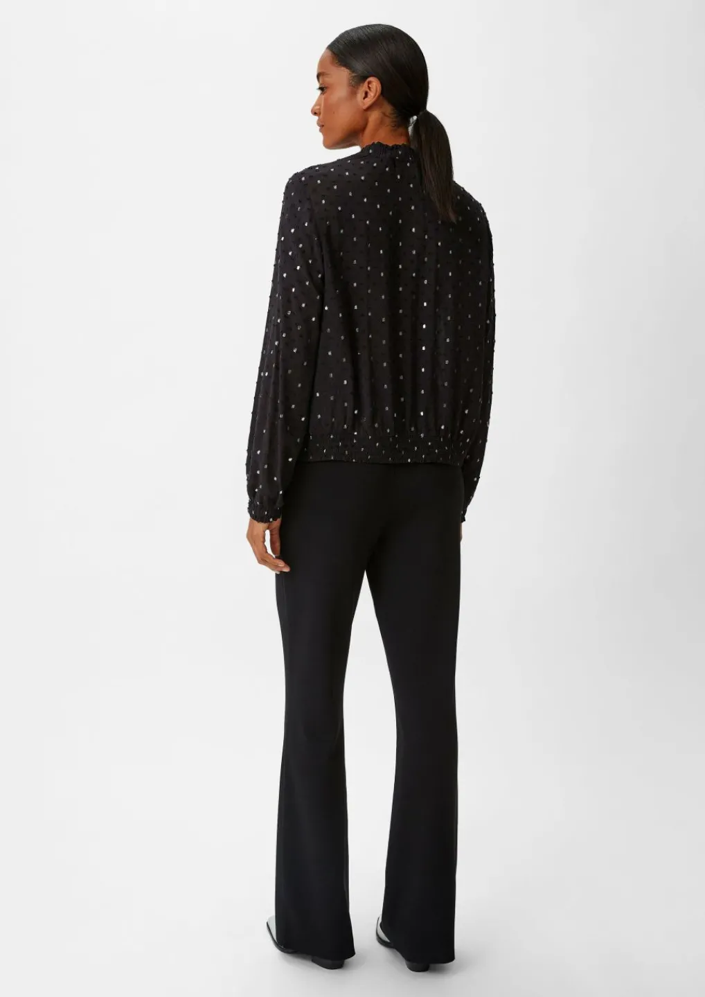 Bluse mit Dobbystruktur-Comma Best