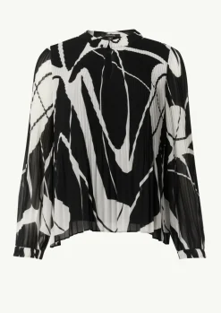 Bluse mit Plisseefalten-Comma New