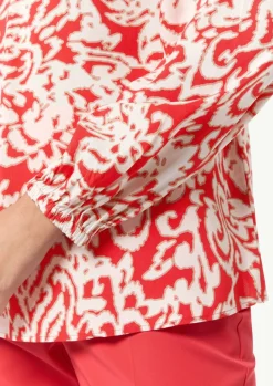 Bluse mit plissiertem Ausschnitt-Comma Fashion
