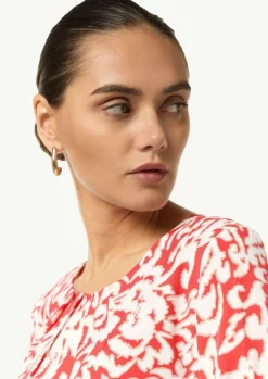 Bluse mit plissiertem Ausschnitt-Comma Fashion