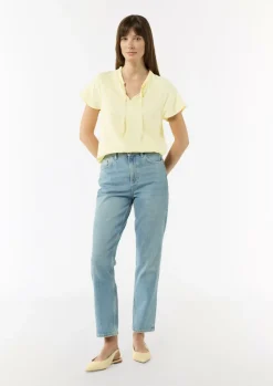 Bluse mit Raglanärmeln und Logotape-Comma Best