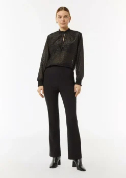 Bluse mit Transparenz-Effekt und Glitzergarn-Comma Clearance