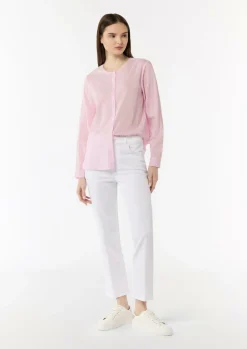 Bluse mit Turn-up-Ärmel-Comma Discount