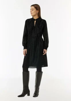 Blusenkleid mit Transparenz-Effekt und Glitzergarn-Comma Outlet