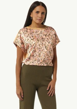 Blusenshirt im Fabricmix mit Metallic-Kragen-Comma Discount