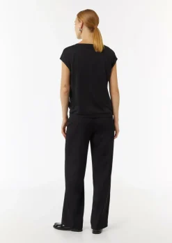 Blusenshirt im Fabricmix mit Elastiksaum-Comma Sale